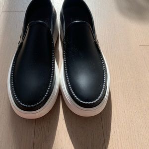 Salvatore Ferragamo Fury2 synthetic blk boat shoes